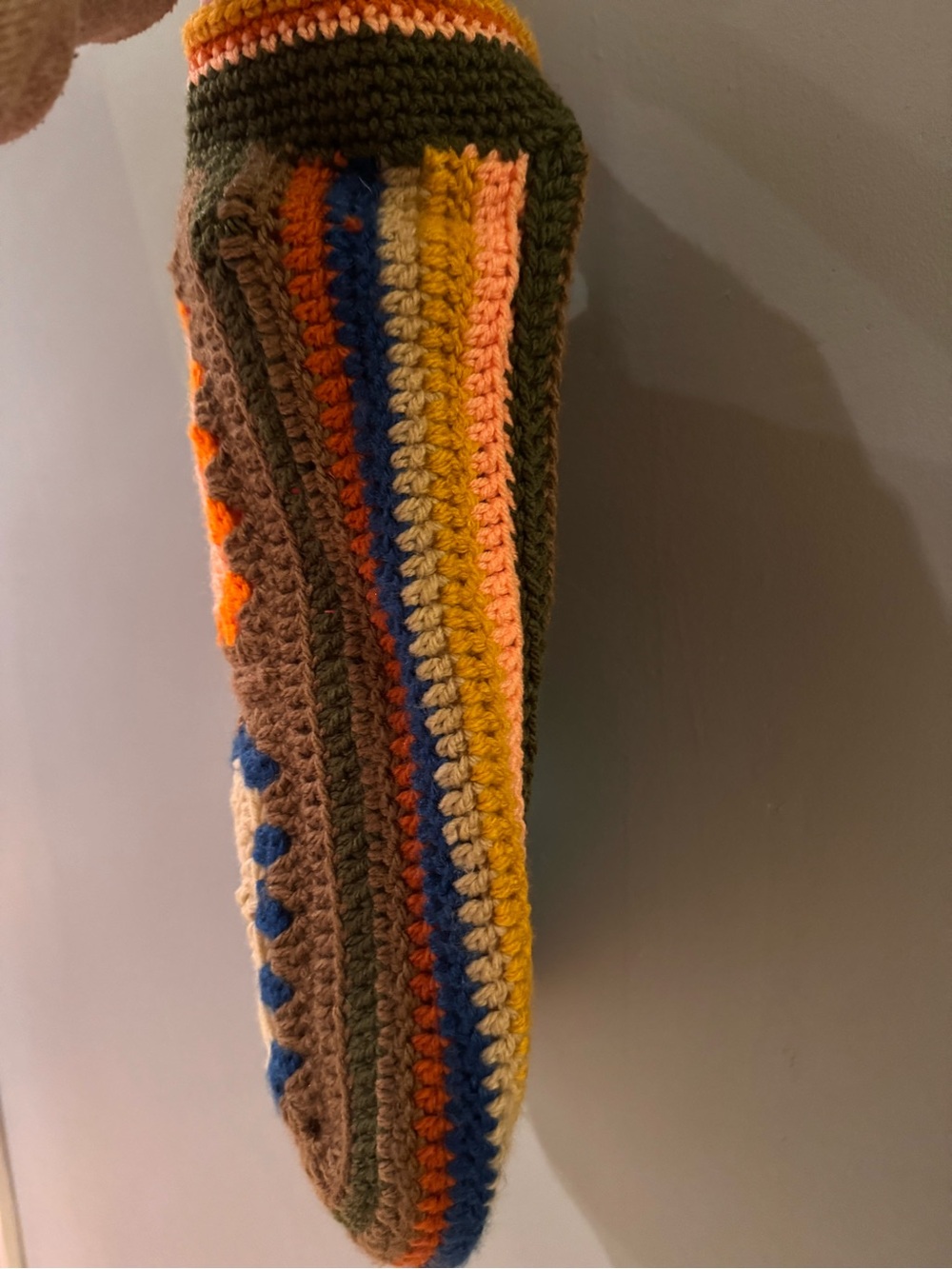 Handmade Crochet Granny Square Tote Bag - Multicolor - Picture 3 of 5